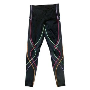 CW-X Womens Black Stabilyx Joint Support Compression Cropped Tights Size M